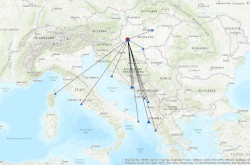A Kis-Balatonon gyűrűzött fülemülesitkék megkerülési helyszínei
