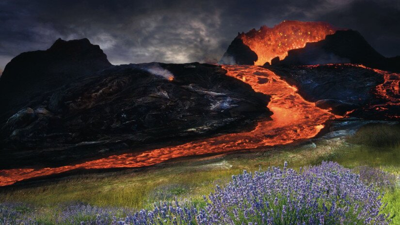A levendula és a vulkánok félszigete - illusztráció