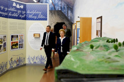 A Levendula Ház Látogatóközpont kiállítását is megtekintette a delegáció