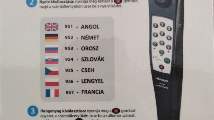 Audio guide készülék használata