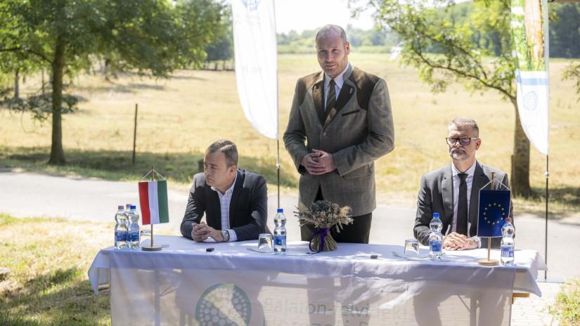 Bende Zsolt BfNPI igazgató beszédet mond a projektnyitó eseményen.