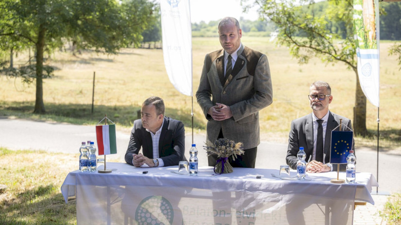 Bende Zsolt BfNPI igazgató beszédet mond a projektnyitó eseményen.
