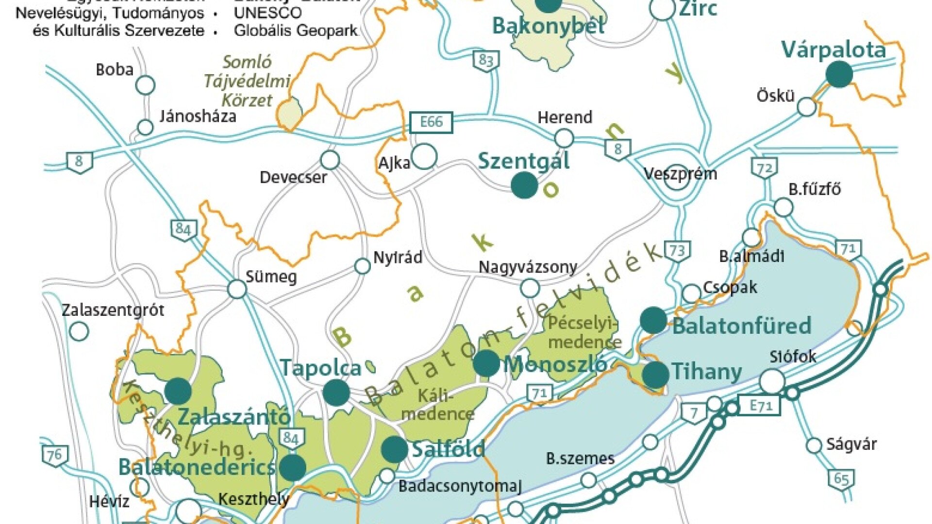 balaton felvidéki nemzeti park térkép Map Of The Visitor Sites Minibrochure Balaton Felvideki Nemzeti Park balaton felvidéki nemzeti park térkép