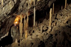 Dripstones in the Csodabogyós Cave, Balatonederics