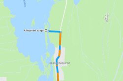 Kányavári-sziget, Kápolnapuszta távolság