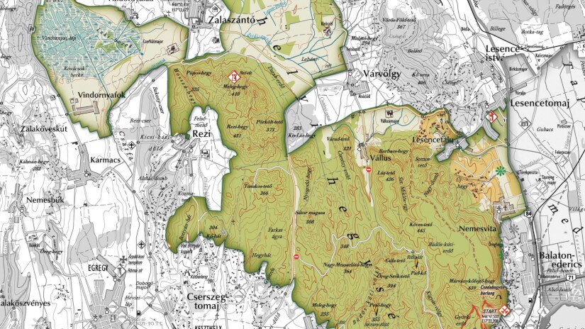 Keszthely-Gebirge Karte