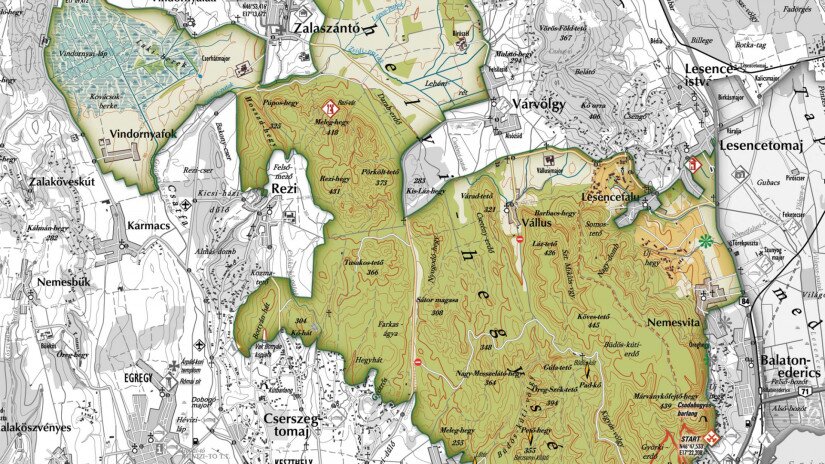 Map of Keszthely Hills