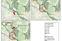 Nutria előfordulásai és terjedése - évenként