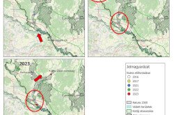 Nutria előfordulásai és terjedése - évenként