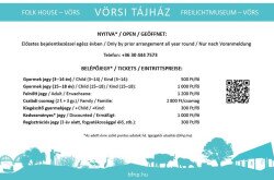 Nyitvatartás és jegyárak - Vörsi Tájház 2025