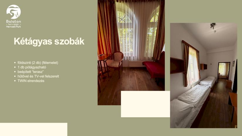 Park Villa - Kétágyas szobák (földszint - félemelet) / Csopak szálláshely