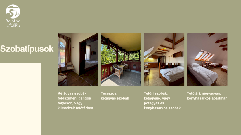 Park Villa - Szobatípusok / Csopak szálláshely