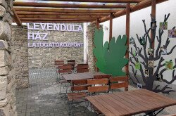 Pergola a Levendula Ház kertjében