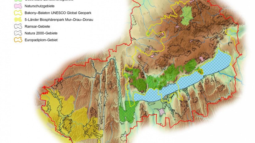 Tätigkeitsbereich der Nationalparkdirektion Balaton-felvidéki - Karte 2021