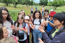 Természetiskolai foglalkozás Tihanyban (bóbitavizsgálat)