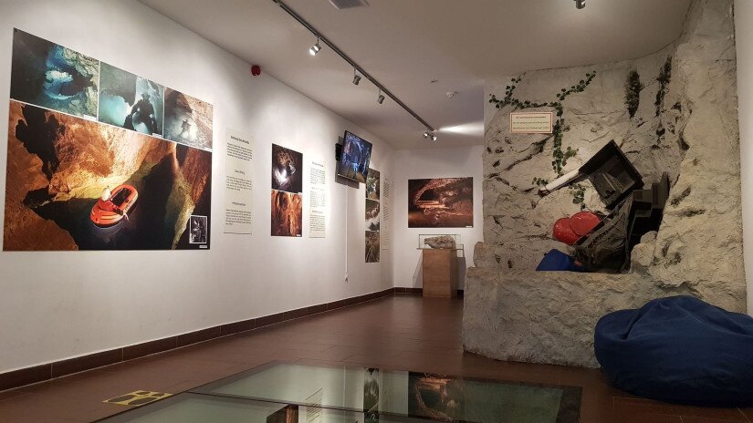 The exhibition in the Lake Cave, Tapolca