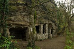 The hermit caves of Tihany (Hungarian: Barátlakások) 