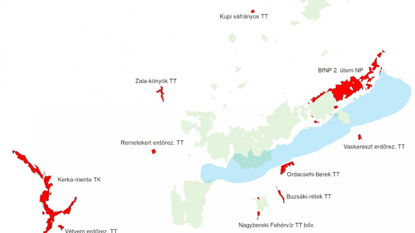Védelemre tervezett területek - BfNPI (2021. február)