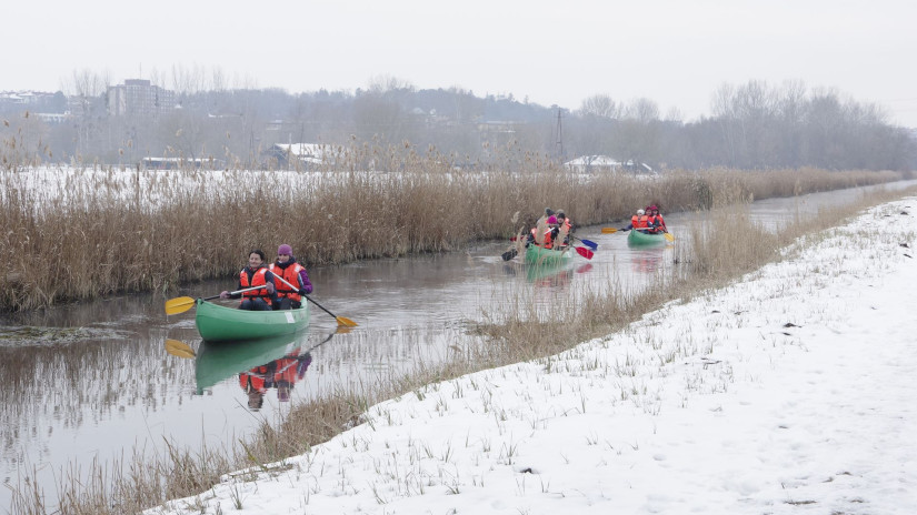 Wassertour durch den Abflusskanal in Hévíz